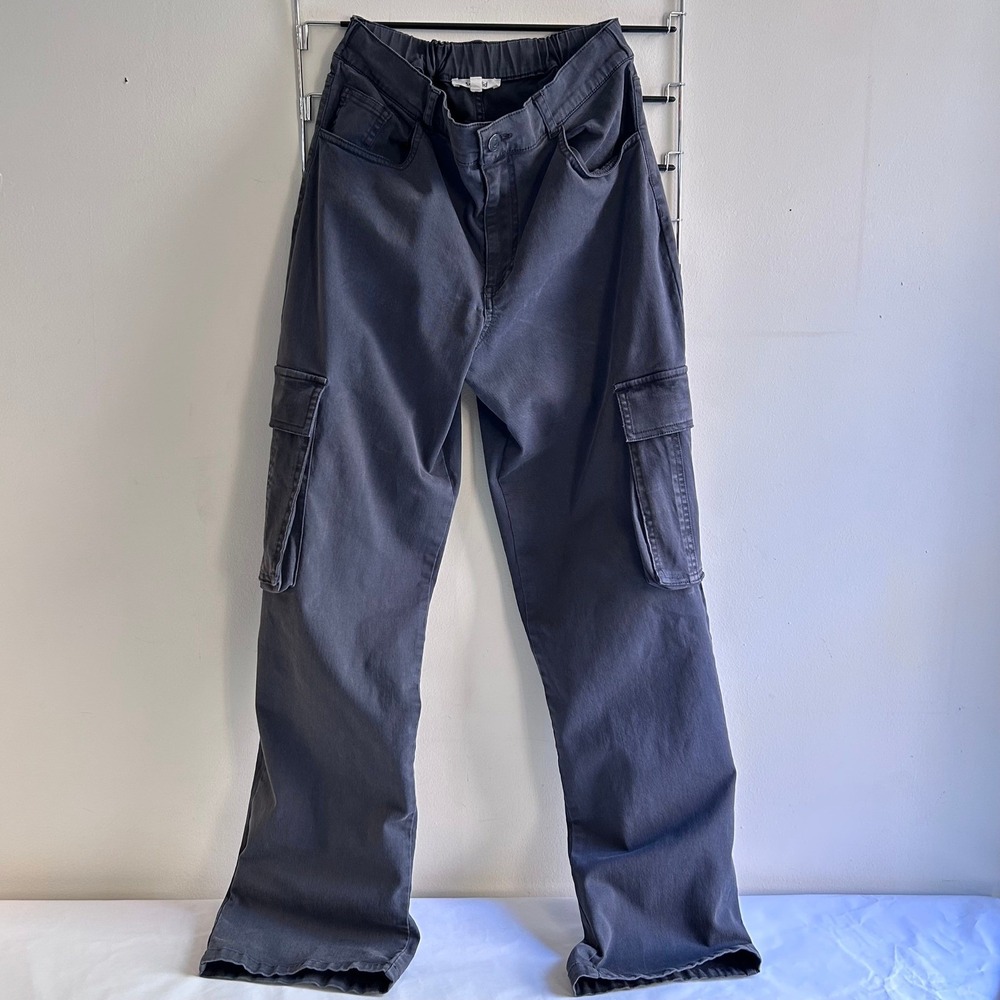 Splendid Women's Cargo Pants Straight Leg Charcoal‎ Grey XS